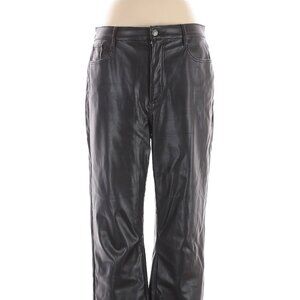 Ann Taylor LOFT Vegan Leather Pants Women's Sz 12 Waist 31 Shiny Biker Moto Goth